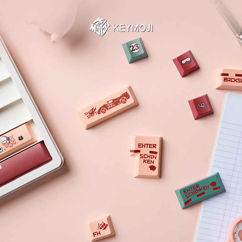Pink Pig Livery Themed Keycap Set