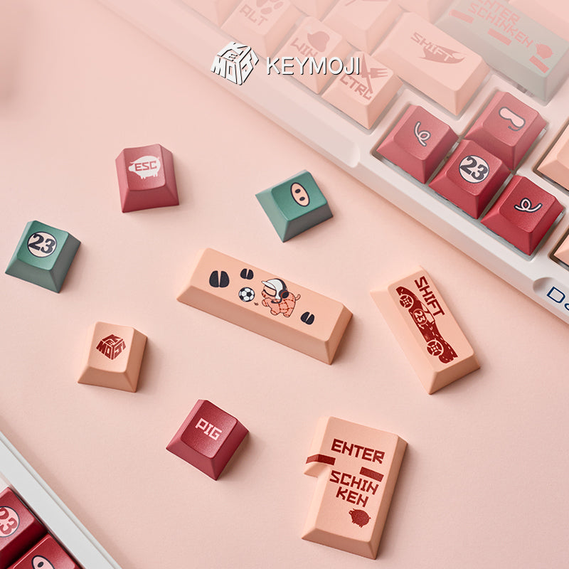 Pink Pig Livery Themed Keycap Set