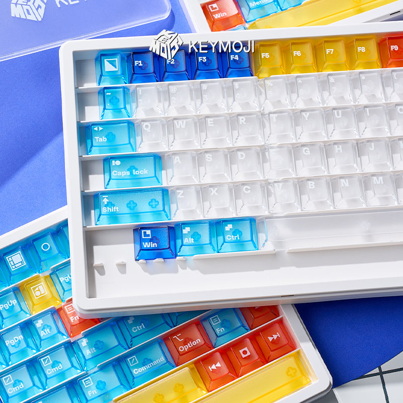 Mondrian Geometric Figure Clear Keycap Set
