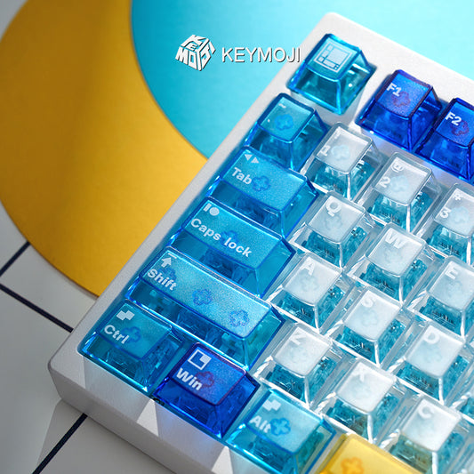 Mondrian Geometric Figure Clear Keycap Set