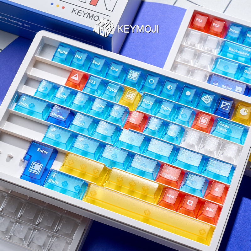 Mondrian Geometric Figure Clear Keycap Set