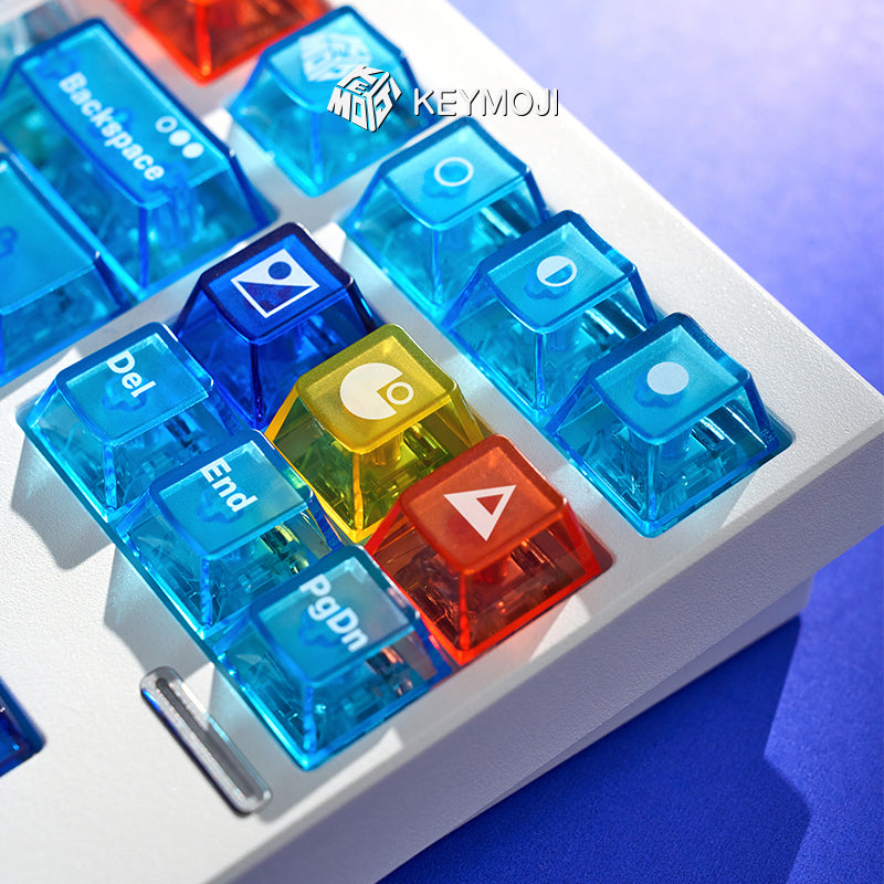 Mondrian Geometric Figure Clear Keycap Set