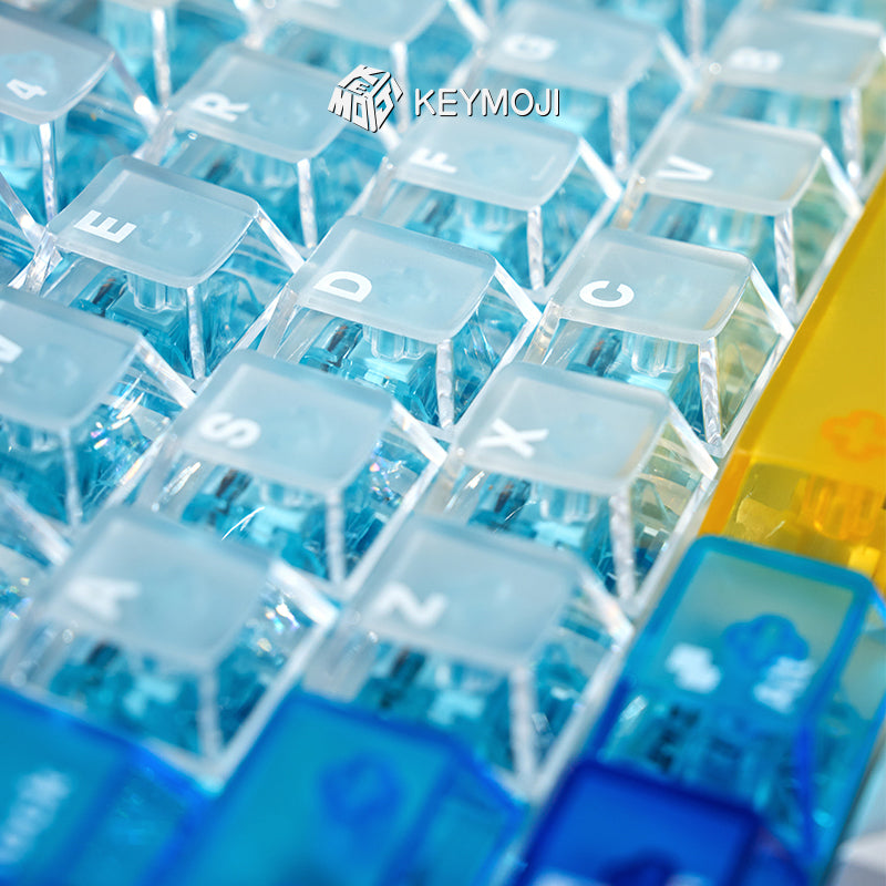 Mondrian Geometric Figure Clear Keycap Set