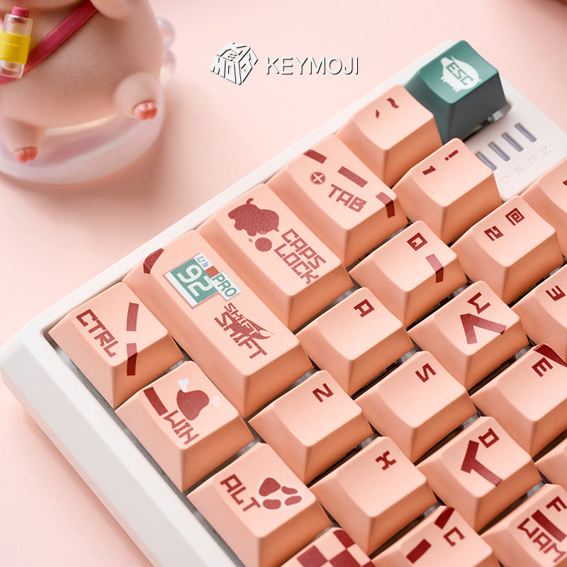 Pink Pig Livery Themed Keycap Set