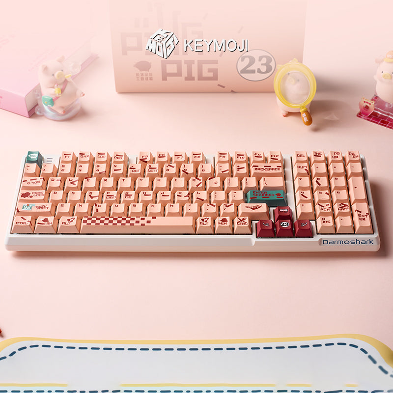 Pink Pig Livery Themed Keycap Set