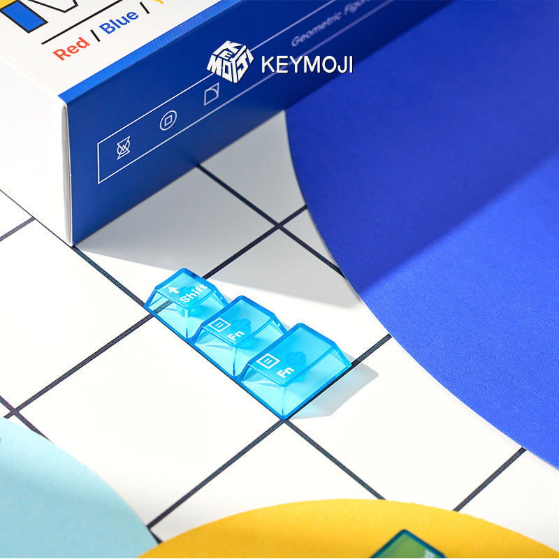 Mondrian Geometric Figure Clear Keycap Set