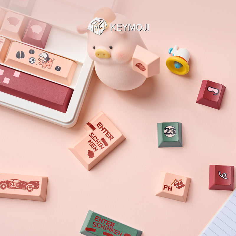 Pink Pig Livery Themed Keycap Set