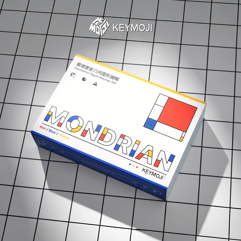 Mondrian Geometric Figure Clear Keycap Set