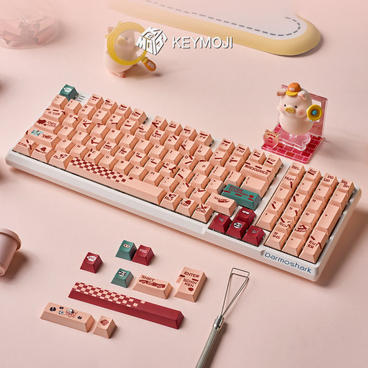 Pink Pig Livery Themed Keycap Set