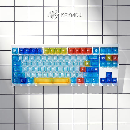Mondrian Geometric Figure Clear Keycap Set