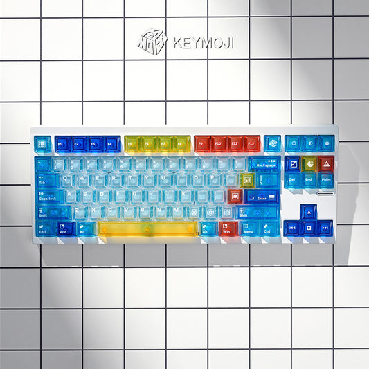Mondrian Geometric Figure Clear Keycap Set