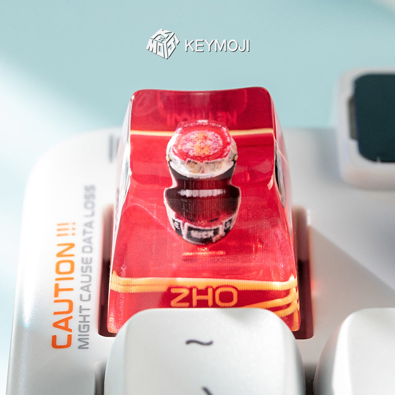 Zhou Guanyu F1 Driver Helmet Artisan Keycap - 2024 Abu Dhabi