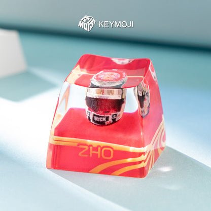 Zhou Guanyu F1 Driver Helmet Artisan Keycap - 2024 Abu Dhabi
