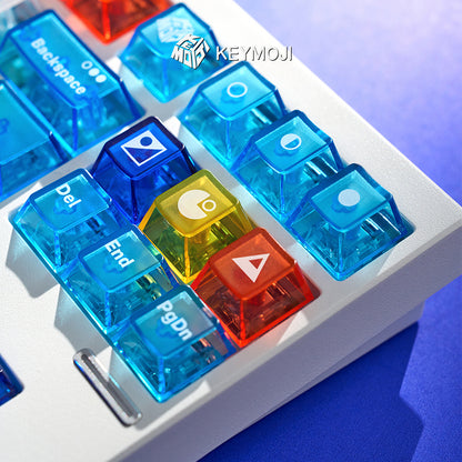 Mondrian Geometric Figure Clear Keycap Set