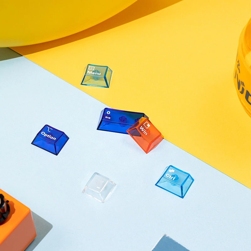 Mondrian Geometric Figure Clear Keycap Set