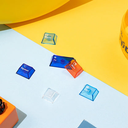 Mondrian Geometric Figure Clear Keycap Set